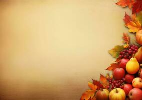thanksgiving celebration background with empty space photo