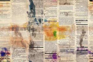 Newspaper Texture Background Retro Print Abstract photo