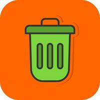 Dustbin Vector Icon Design