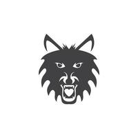 lobo silueta icono y símbolo vector modelo ilustración