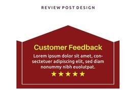 Vector customer feedback review social media post design template