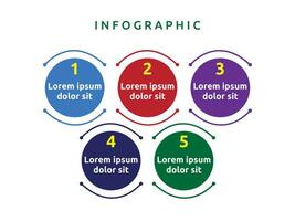 Vector blank business diagram infographics template element design chart step by step