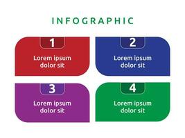 Vector blank business diagram infographics template element design chart step by step