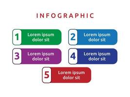 Vector blank business diagram infographics template element design chart step by step