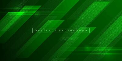 Futuristic abstract bacgkround dark green gradient with lights and lines. Abstract geometric simple background for banner, brocure, presentation design, and business card. Eps10 vector