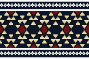 seamless pattern.ethnic oriental pattern traditional on blue background.Aztec style abstract vector illustration.