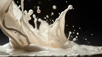 close up milk splash photo