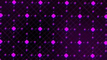 Rosa cor tremeluzente quadrado forma digital abstrato fundo video