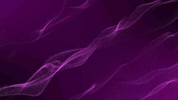 Pink color digital diagonal strip particle wave in cyberspace abstract background video