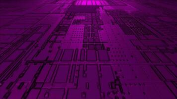 Pink computer chipset pattern 3d futuristic technology background video