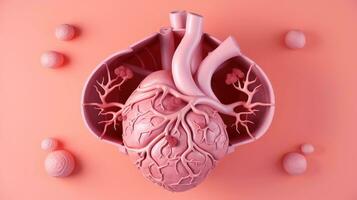 3D illustration mockup of the human organ system, Anatomy, Nervous, circulatory, digestive, excretory, urinary,and bone systems. Medical education concept, Generative AI illustration photo