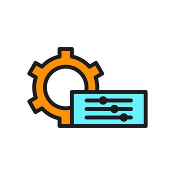 icon customization. Personal change. Change levels. Customization and alignment. Isolated on white editable background. vector