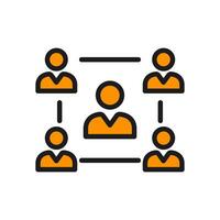 Concept of unity and teamwork. Togetherness and cooperation icon. Group. Vector illustration isolated on white background.