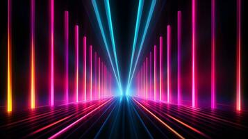Pink Glowing Neon Lines Background photo