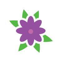 funny bright modern hippie flower vector illustration