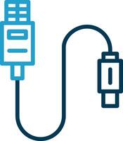 diseño de icono de vector de cable usb