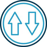 Up and Down Arrow Vector Icon Design