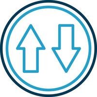 Up and Down Arrow Vector Icon Design