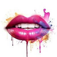 Woman's Pink Lipstick photo