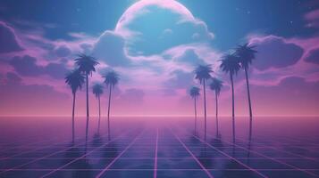 Vaporwave Lofi Aesthetic Purple Background photo