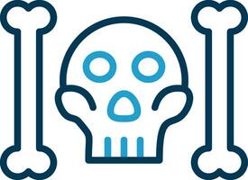 Skull And Bones Vector Icon Design