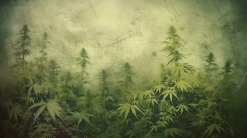 Smoky Green Cannabis Backdrop photo