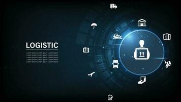 Logistic management concept. The complex process of planning, organizing and controlling resources to meet the needs of customers. The efficient flow and storage of goods, services. vector