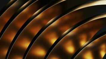 Metallic curve geometry background, 3d rendering. video