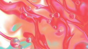 Flowing cloth, multicolored wave silk, 3d rendering. video