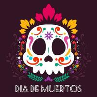 Happy Dia De Muertos Background vector