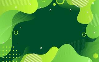 Abstract green wave background vector