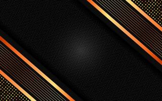 Luxury black background with golden lines and pattern vector