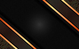 Luxury black background with golden lines and pattern vector