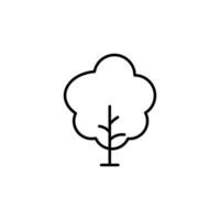 Forest Tree Simple Outline Icon. Perfect for web sites, books, stores, shops. Editable stroke in minimalistic outline style vector