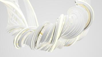 Abstract loop flowing curve lines, 3d rendering. video