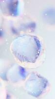 transparant bubbel met helling kleuren, 3d weergave. video