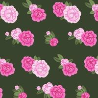 Seamless vector pattern with pink peonies for clothing, packaging, invitations and design