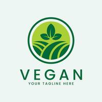 vegetarian logo vector illustration design