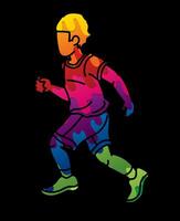 A Boy Running Child Runner vector