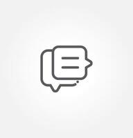 Chat Icon in trendy flat style isolated on grey background. message icon vector. Speech bubble symbol for your web site design, logo, app, UI. Vector illustration