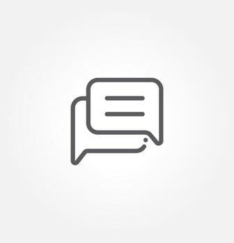 charla icono en de moda plano estilo aislado en gris antecedentes. mensaje icono vector. habla burbuja símbolo para tu web sitio diseño, logo, aplicación, ui vector ilustración