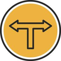 T Junction Vector Icon Design
