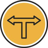 T Junction Vector Icon Design