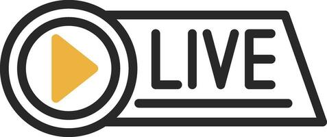 Live Streaming Vector Icon Design