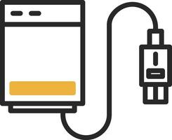 External Hard Drive Vector Icon Design