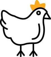 diseño de icono de vector de pollo