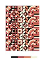 a pattern with geometric shapes and colors vector