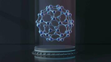 Rotating molecular chain, 3d rendering. video