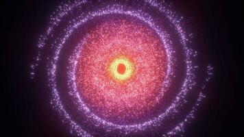 Glowing particles and milky way galaxy,explosive sparks,3d rendering. video