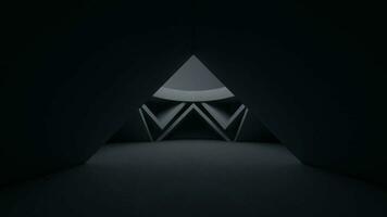Empty round room, sense of space, 3d rendering. video